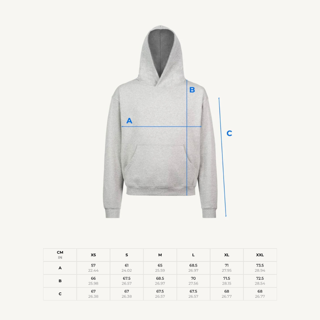 Cropped Hoodie - Light Grey Marl