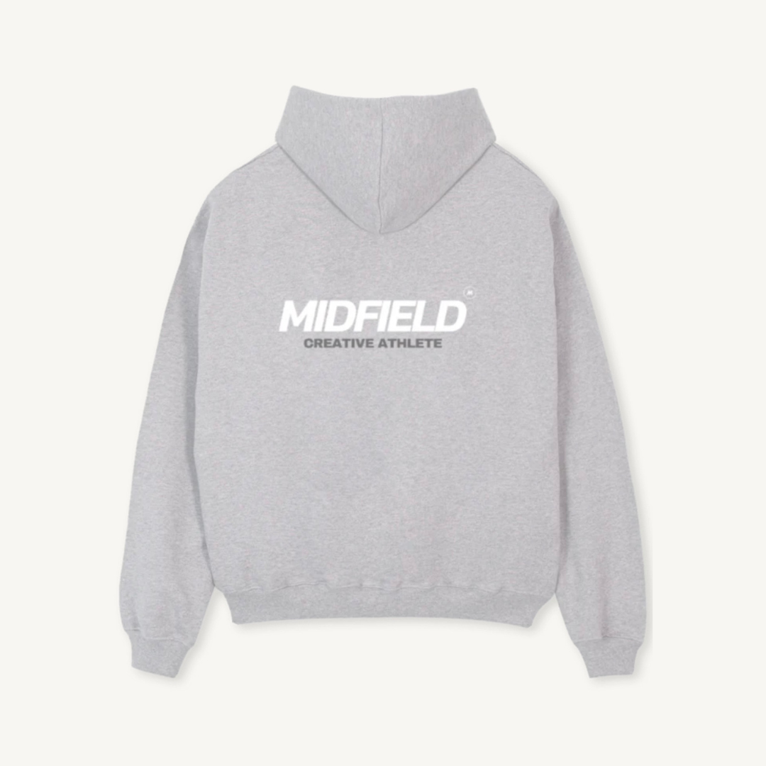 Cropped Hoodie - Light Grey Marl