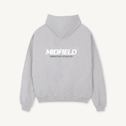Cropped Hoodie - Light Grey Marl