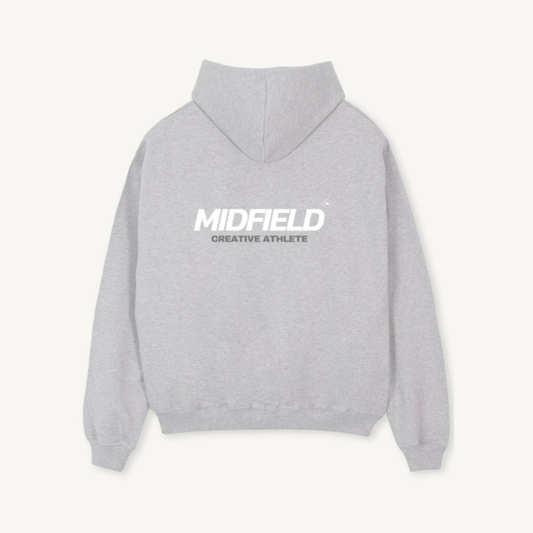 Cropped Hoodie - Light Grey Marl