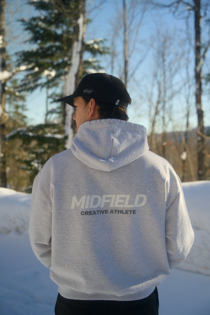 Cropped Hoodie - Light Grey Marl